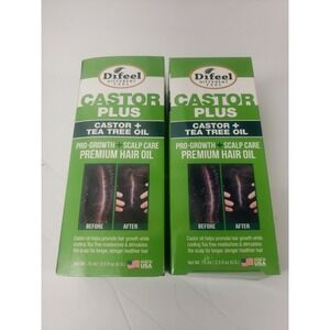 2-Difeel Premium Castor + Tea Tree Pro-Growth Hair Oil (2.5 oz)